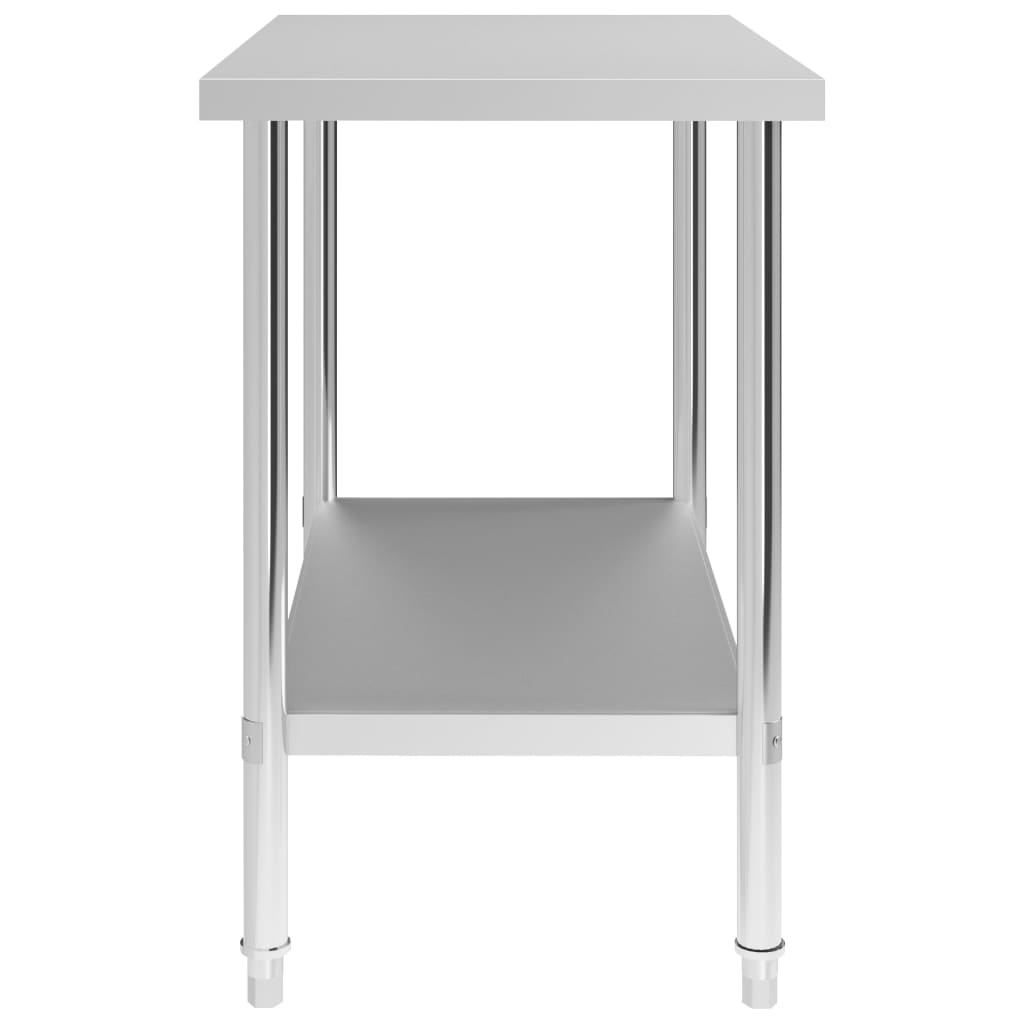 Table des travaux de cuisine Vidaxl 100x60x85 cm en acier inoxydable