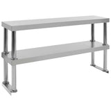 AUGMENTATION VIDAXL POUR LE Tableau de travail 2 couches 120x30x65 cm en acier inoxydable
