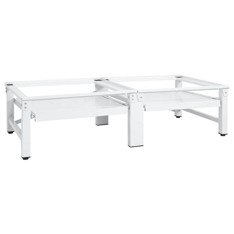 Machine à laver Vidaxl et séchoir avec étagères extensibles blancs