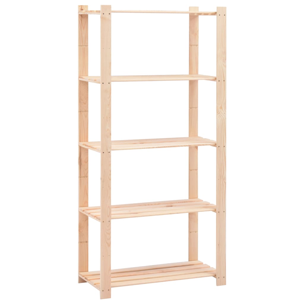 Vidaxl Späichere Racks 5-Layer 2 st 80x38x170 cm Pine Holz 250 kg