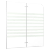 Vidaxl Bath Wall stribet 120x140 cm hærdet glas