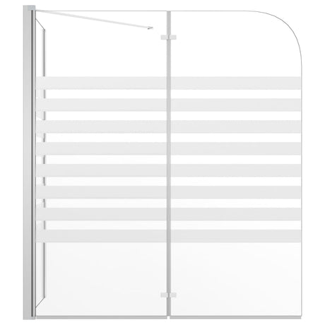 Vidaxl Bath Mur à rayures 120x68x130 cm Verre durcie