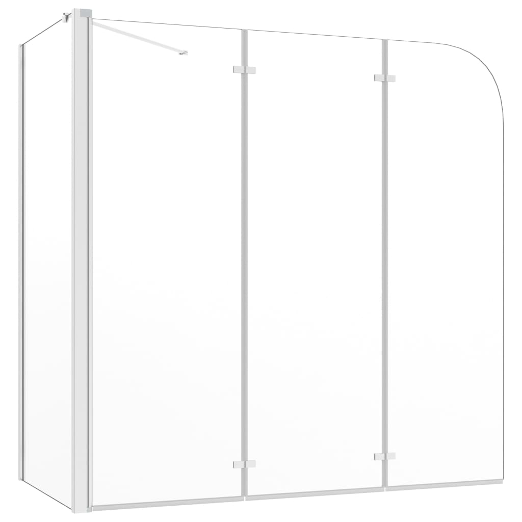 VidaXL Bath wall 120x69x130 cm hardened glass transparent