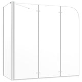 Vidaxl Bath Wall 120x69x130 cm Härdat glas Transparent