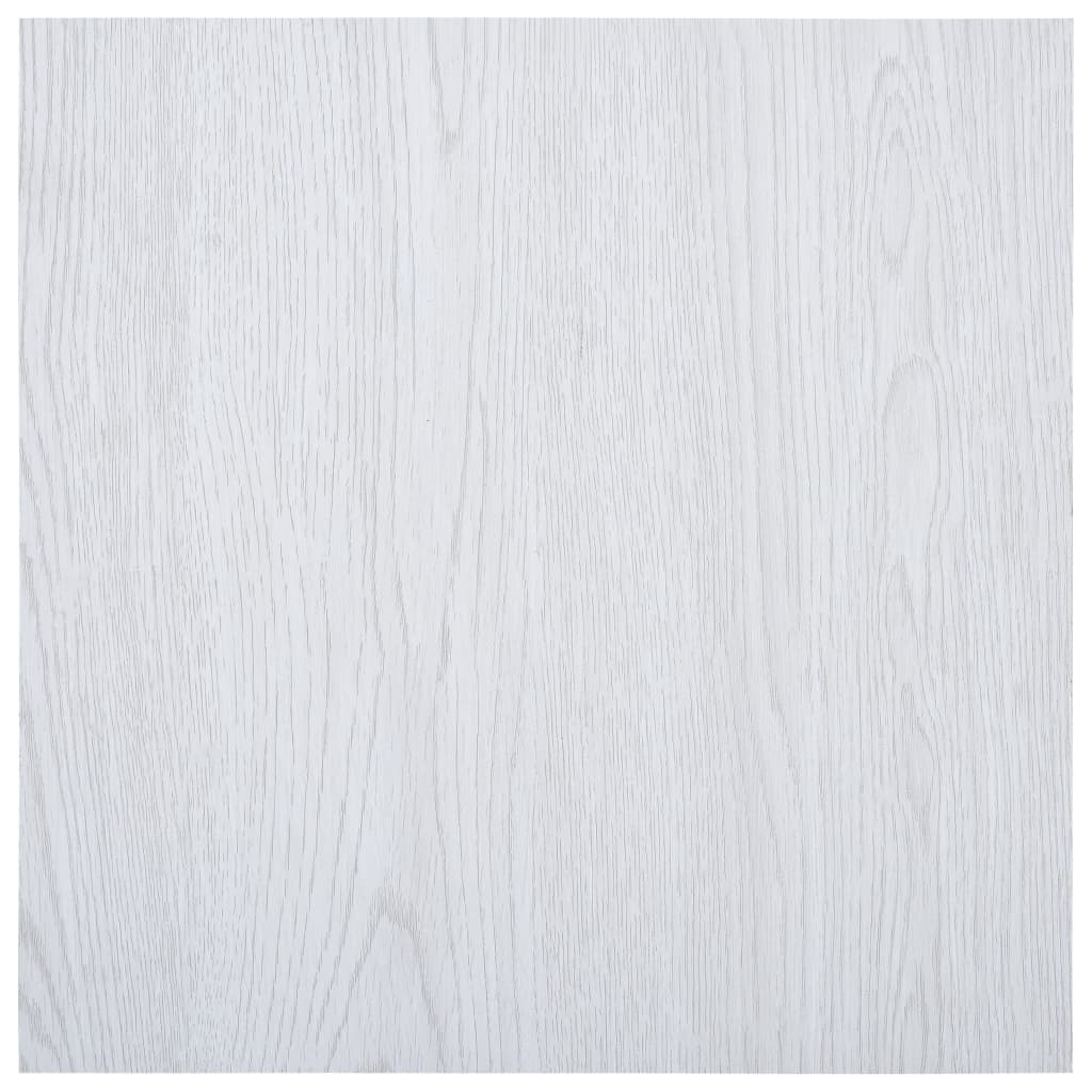 Vidaxl Piso de piso Autoadhesivo 5.11 m² PVC White