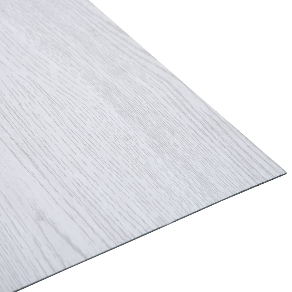 Vidaxl Floorboards auto-adhésif 5,11 m² PVC blanc