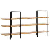 Vidaxl boekenkast met 3 schappen 160x31x80 cm massief mangohout