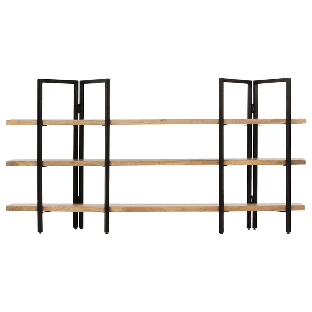 Vidaxl boekenkast met 3 schappen 160x31x80 cm massief mangohout