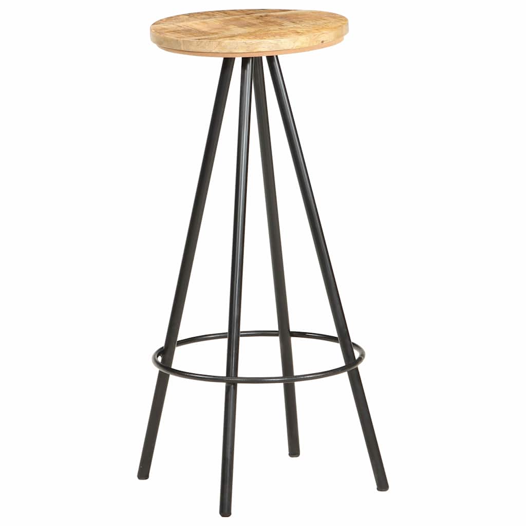 Vidaxl barkrukken 4 st ruw mangohout