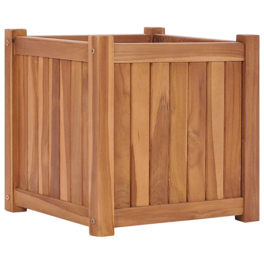 Vidaxl planter hævede 40x40x40 cm fast teak træ