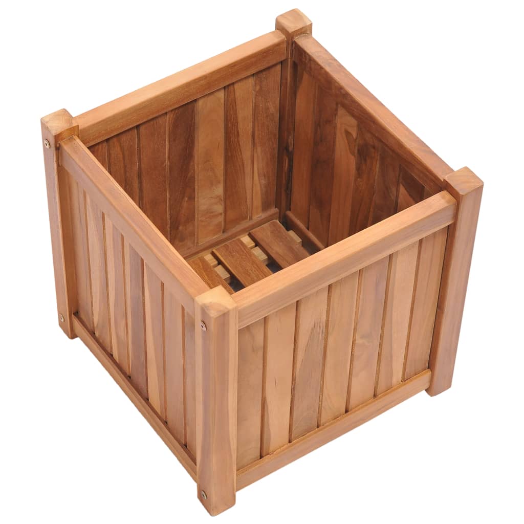 Vidaxl Planter höjde 40x40x40 cm fast teakved