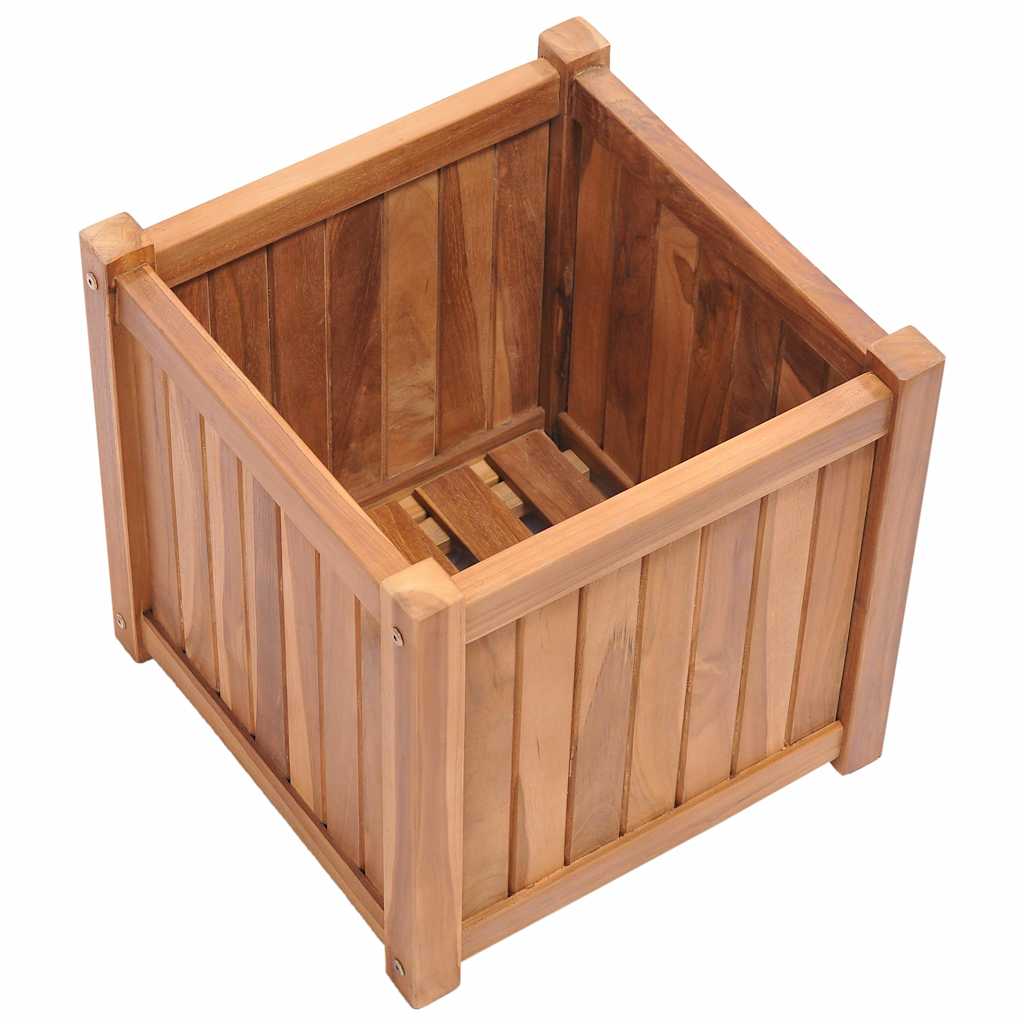 VidaXL jardinière surélevée 40x40x40 cm teck massif