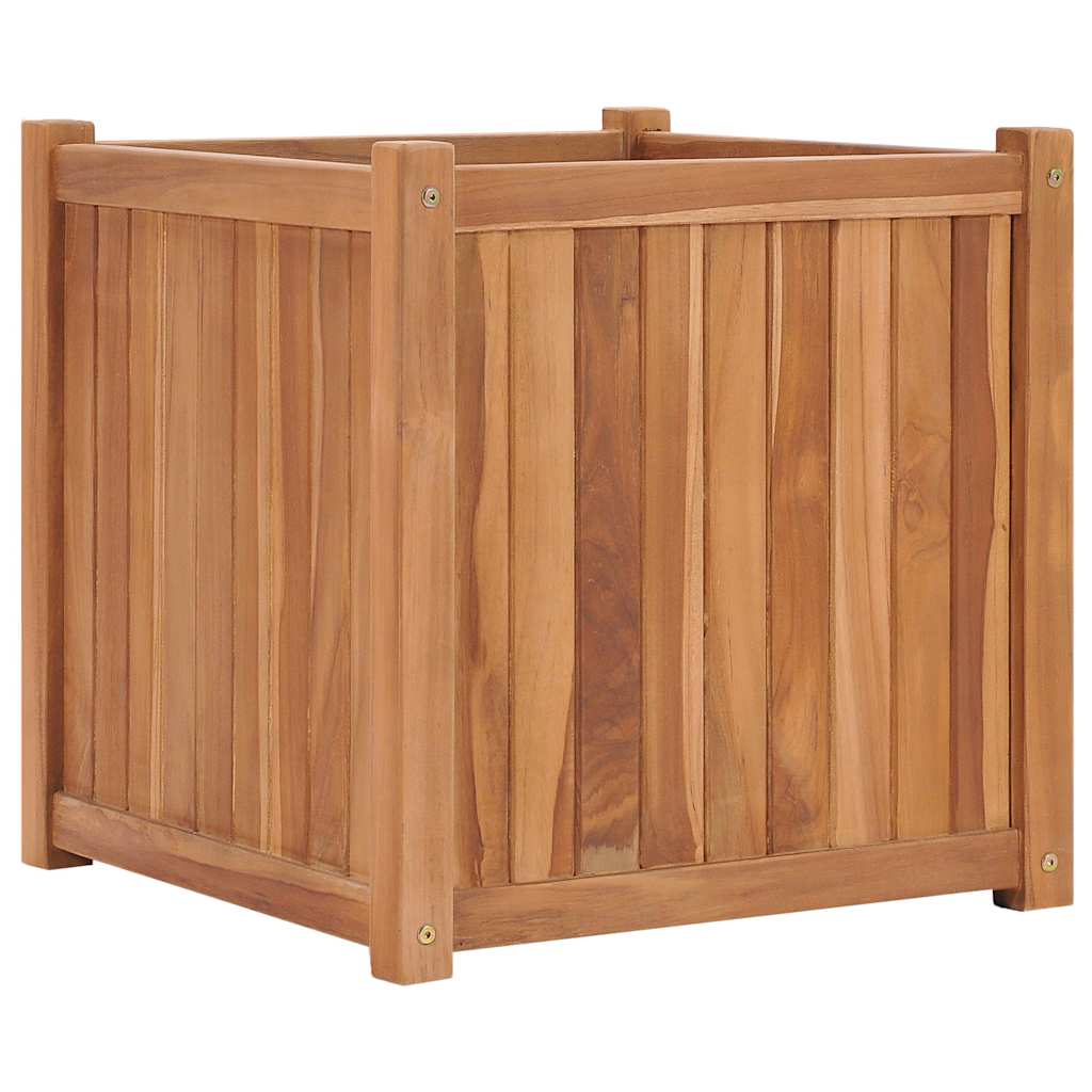 VidaXL jardinière surélevée 50x50x50 cm teck massif