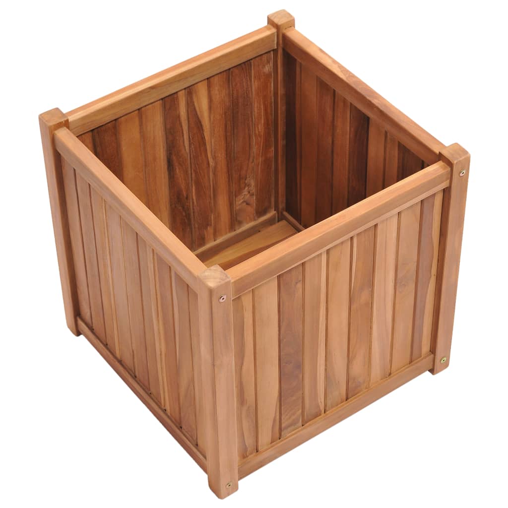 VidaXL jardinière surélevée 50x50x50 cm teck massif