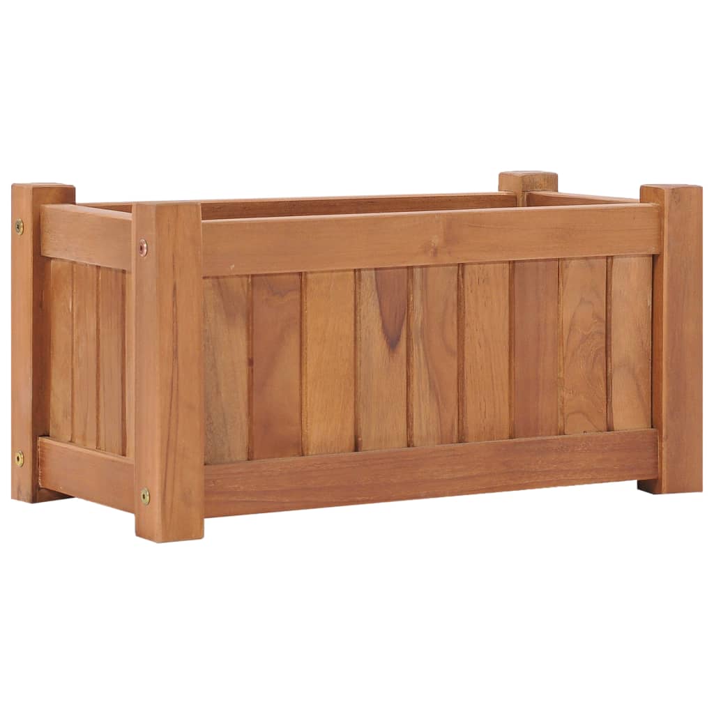 Vidaxl planter hævede 50x25x25 cm fast teak træ