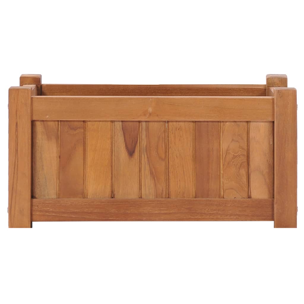 Vidaxl planter hævede 50x25x25 cm fast teak træ