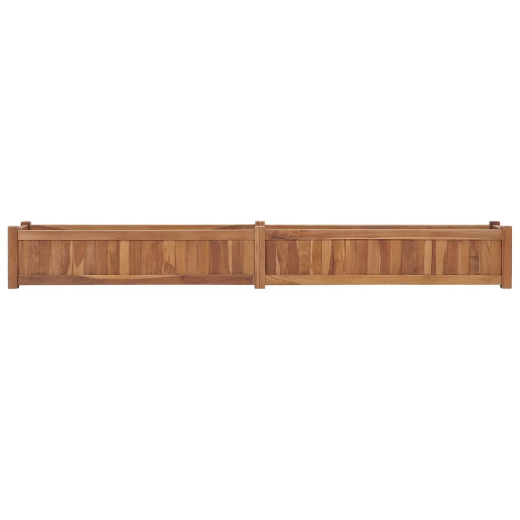 Vidaxl Planter elevado 200x30x25 cm de madera de teca sólida