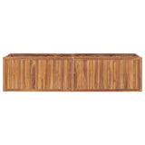 Vidaxl Planter elevado 200x50x50 cm de madera de teca sólida