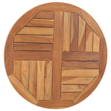 Vidaxl tafelblad rond 2,5 cm 70 cm massief teakhout