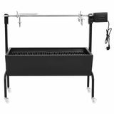 Vidaxl BBQ tournant en acier inoxydable électrique