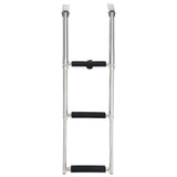 VidaXL board ladder Foldable with 3 sports stainless steel