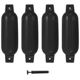 Vidaxl Bootstoot Cushions 4 PCS 41x11.5 cm PVC noir