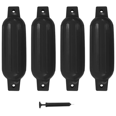 Vidaxl Bootstoot Cushions 4 PCS 41x11.5 cm PVC noir