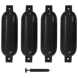 Vidaxl Bootstoot Cushions 4 ST 51X14 CM PVC NOIR