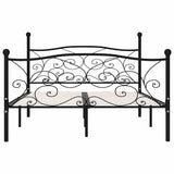Vidaxl bedframe met lattenbodem metaal zwart 140x200 cm