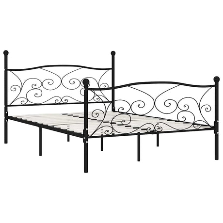 Vidaxl bedframe met lattenbodem metaal zwart 160x200 cm