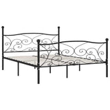 Vidaxl bedframe met lattenbodem metaal zwart 200x200 cm