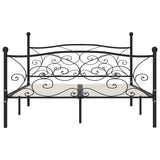 Vidaxl bedframe met lattenbodem metaal zwart 200x200 cm