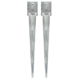 Pinons moulues vidaxl 2 pcs 12x12x89 cm en acier galvanisé en acier couleur