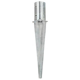 Vidaxx piquets de sol 2 pcs 8x61 cm acier galvanisé couleur argent