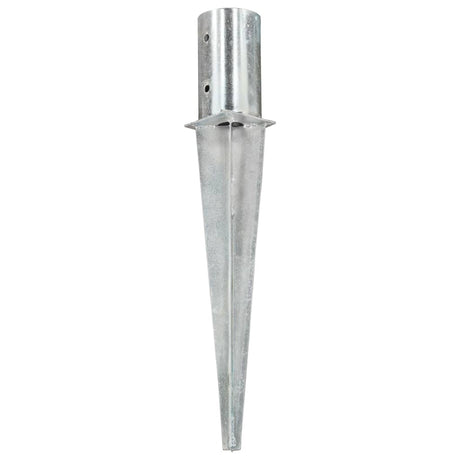 Vidaxx piquets de sol 2 pcs 8x61 cm acier galvanisé couleur argent