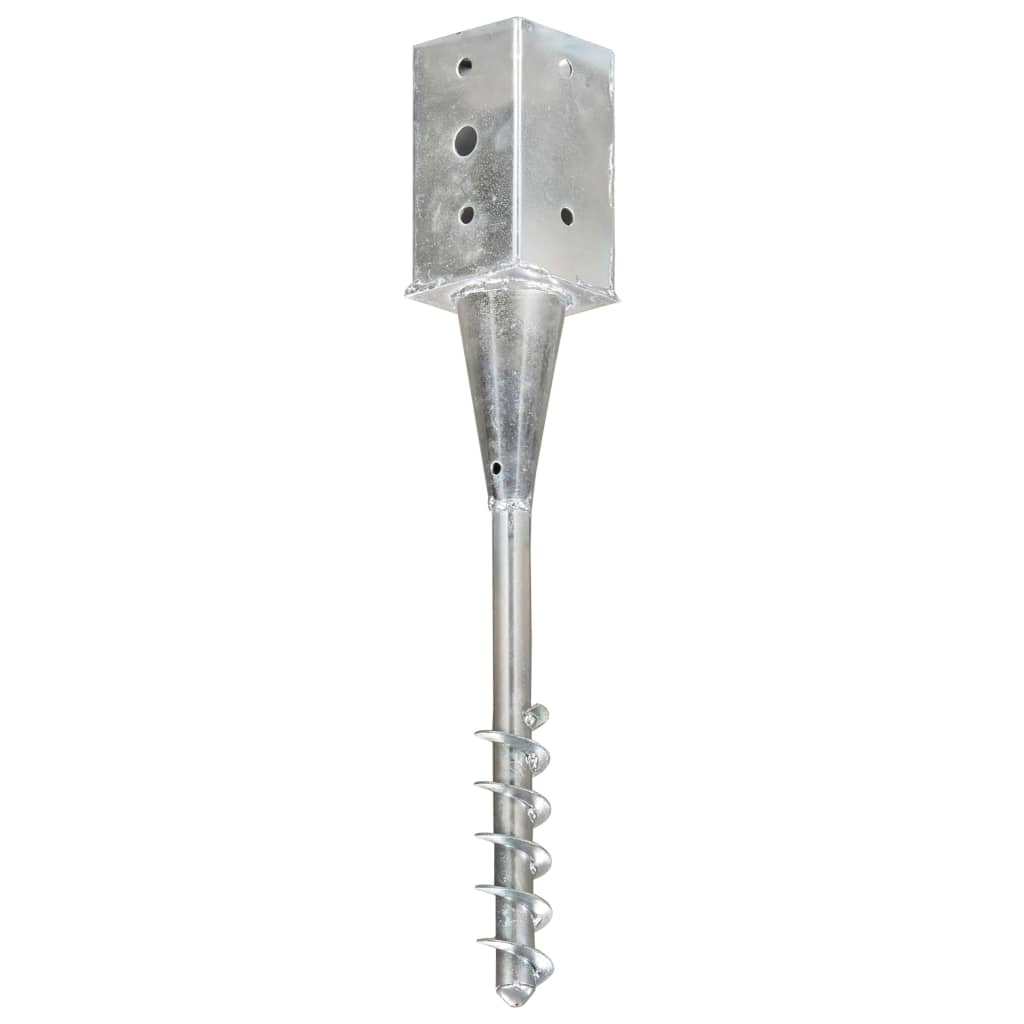 Vidaxl ground pins 6 st 8x8x57 cm galvanized steel silver colored