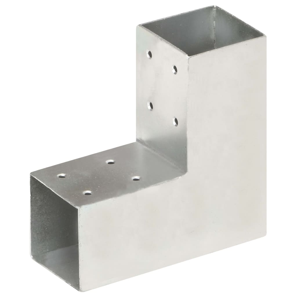 Vidaxl Pale Connection L-Shape 71x71 mm galvaniseret metal