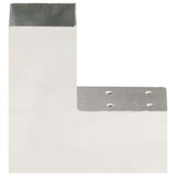Vidaxl connexions de poteaux 4 pcs en forme de L 71x71 mm métal galvanisé