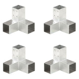 Connexions de pile vidaxl 4 PC-Shape 71x71 mm Métal galvanisé