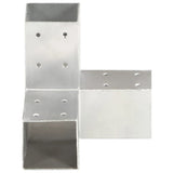 Conexiones de pila Vidaxl 4 PC Y SPLA 71x71 mm de metal galvanizado