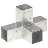 Connexions de pile Vidaxl 4-PC-Shape 71x71 mm Métal galvanisé