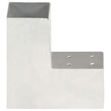 Vidaxl connexions de poteaux 4 pcs en forme de L 81x81 mm métal galvanisé