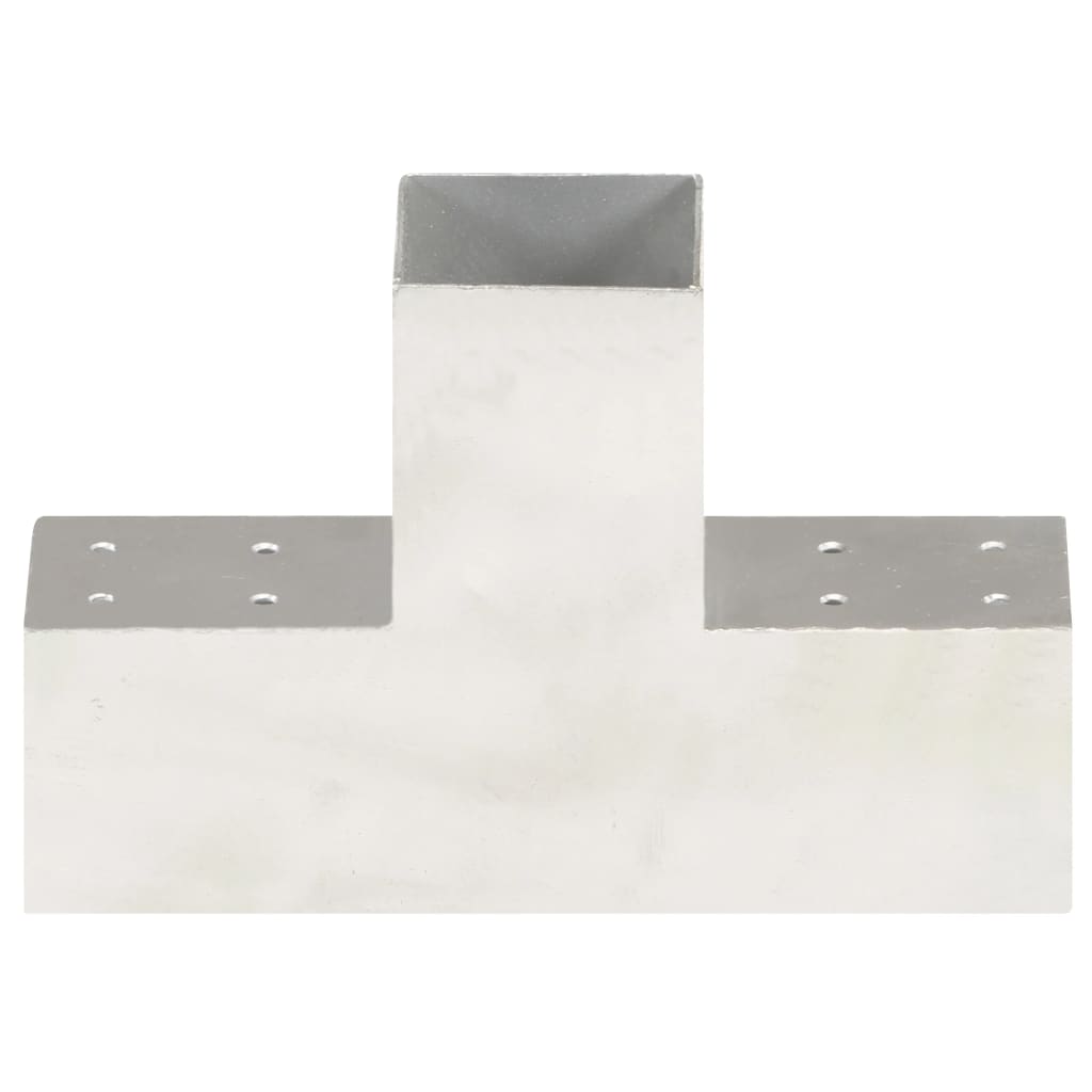 Vidaxl poteau de connexion en forme de T 81x81 mm en métal galvanisé