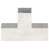 Vidaxl poteau de connexion en forme de T 81x81 mm en métal galvanisé