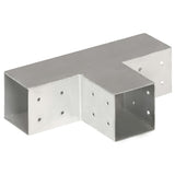 Vidaxl poteau de connexion en forme de T 81x81 mm en métal galvanisé