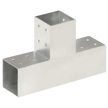 Vidaxl connexions de poteaux 4 pcs en forme de T 81x81 mm métal galvanisé