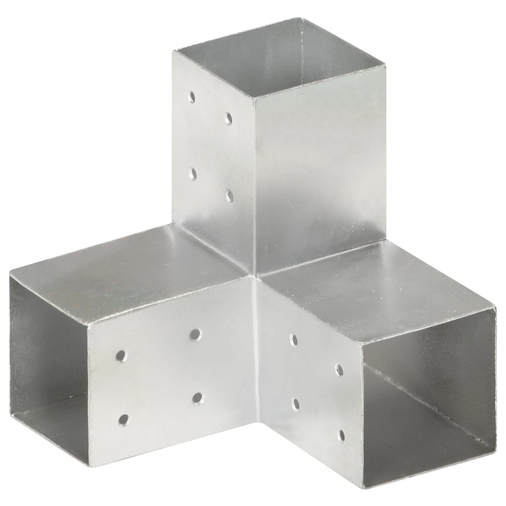 Vidaxl Pale Connection Y-Shape 81x81 mm Galvanized Metal