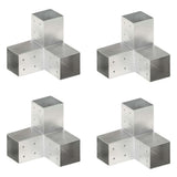 Connexions de pile vidaxl 4 PC-Shape 81x81 mm Métal galvanisé