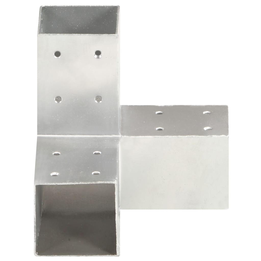 Collegamenti per pile Vidaxl 4 PC-Y-forma 81x81 mm Galvanized Metal