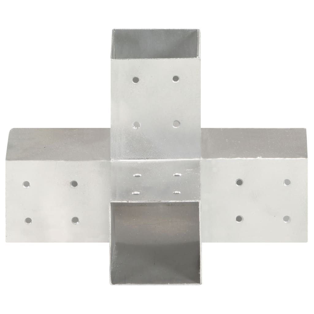 Vidaxx poteau de connexion forme X 81x81 mm métal galvanisé